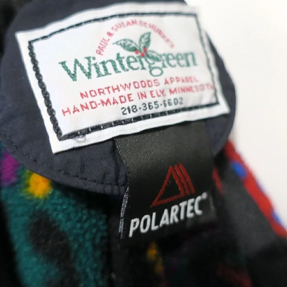 Vintage Y2K 1990s Wintergreen Northern Wear Fleece Pullover Ely, MN Women's XS - Picture 4 of 4
